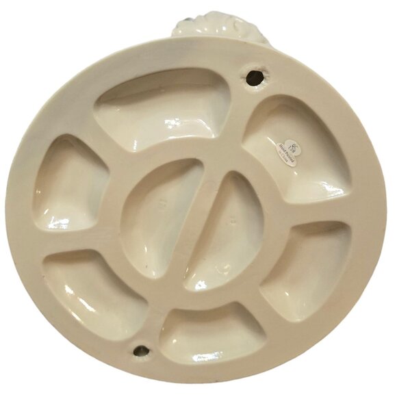 Large Porcelain Angel Figurine Floral Flower Basket Heavy 13 Inch Collectible - Picture 9 of 16